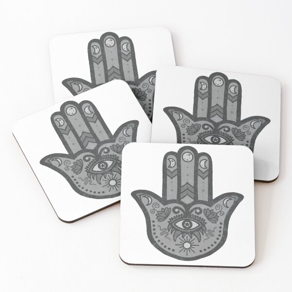 Item preview, Monochrome | Hamsa Hand Amulet  designed and sold by Bloomandflo.