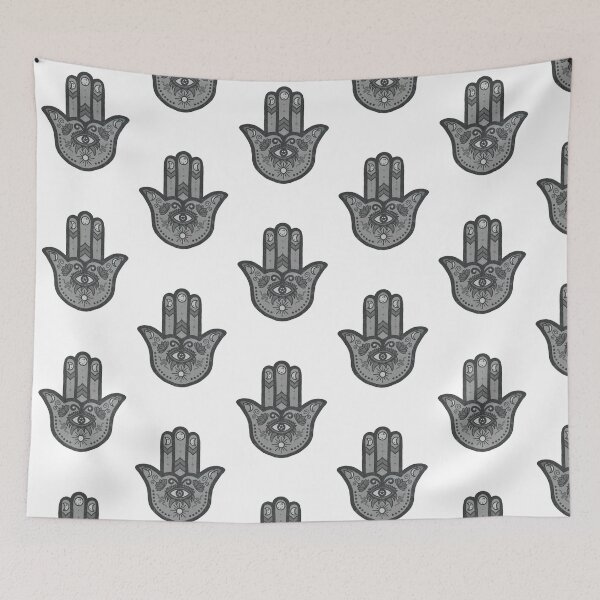 Item preview, Monochrome | Hamsa Hand Amulet  designed and sold by Bloomandflo.