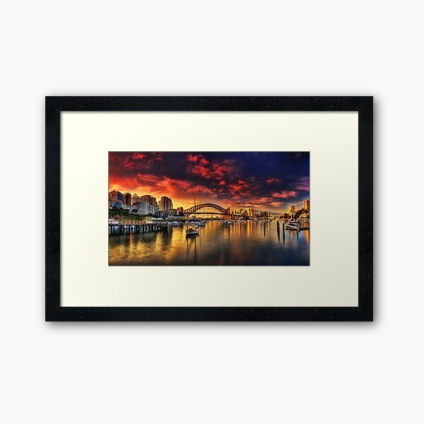 Lavender Bay Sunrise - Panorama Framed Art Print