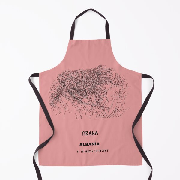 Item preview, TİRANA city road map ALBANİA simple with GPS coordinates designed and sold by rashadat.