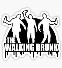 The walking drunk Sticker
