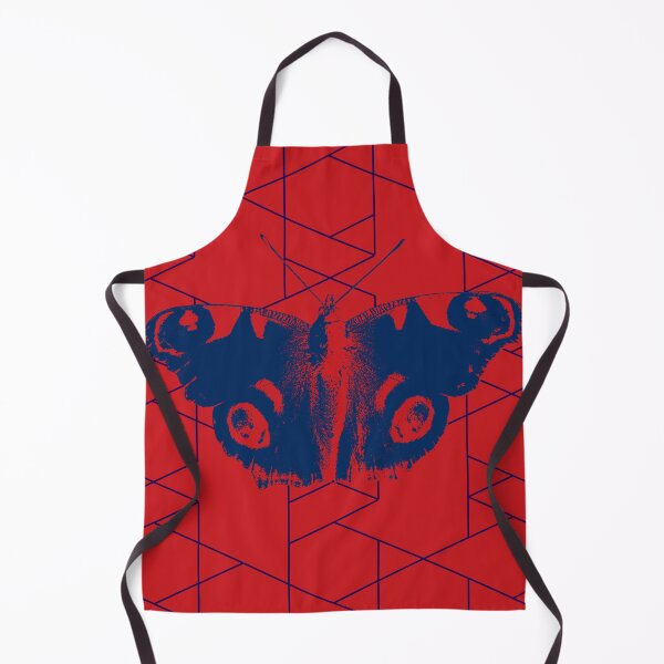 Item preview, Butterfly Peacock geometric blue and red designed and sold by JillBusbyArt.