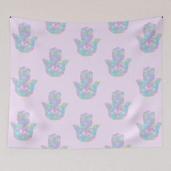 Item preview, Bubblegum | Hamsa Hand Amulet | Rainbow designed and sold by Bloomandflo.