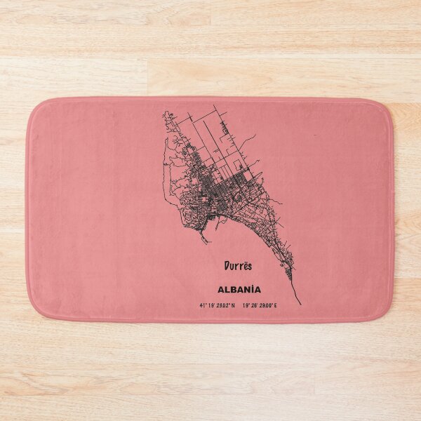 Item preview, Durrës city road map ALBANİA simple with GPS coordinates  designed and sold by rashadat.