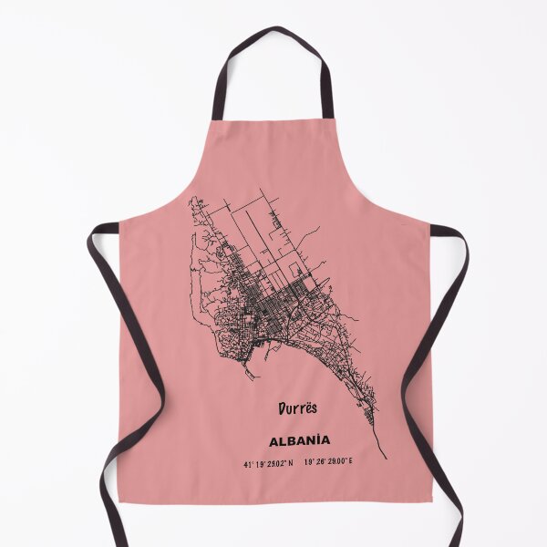 Item preview, Durrës city road map ALBANİA simple with GPS coordinates designed and sold by rashadat.
