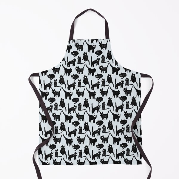 Item preview, Gouache black cats pattern. designed and sold by kostolom3000.