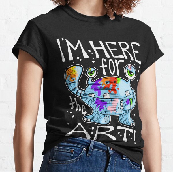 Item preview, I'm Here for the Art Monster with Paint Splats designed and sold by thecraftace.