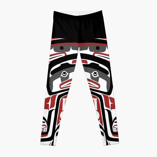 Northwest Native American Box Panel  Leggings for Sale by