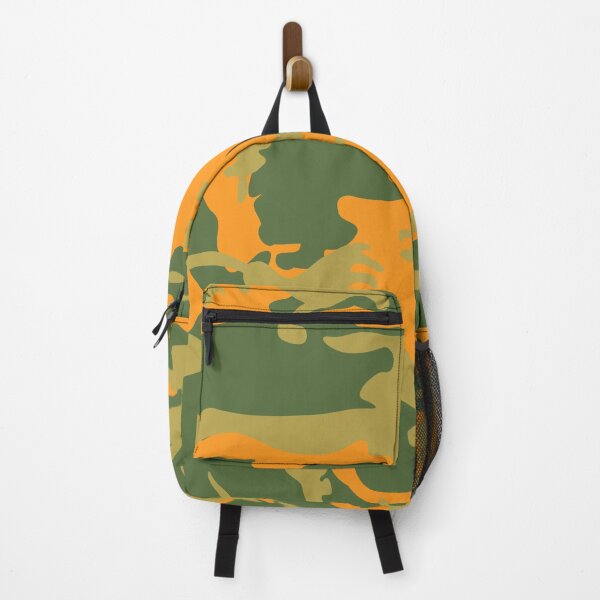 Item preview, Orange and green camouflage pattern designed and sold by funnytshirtco.