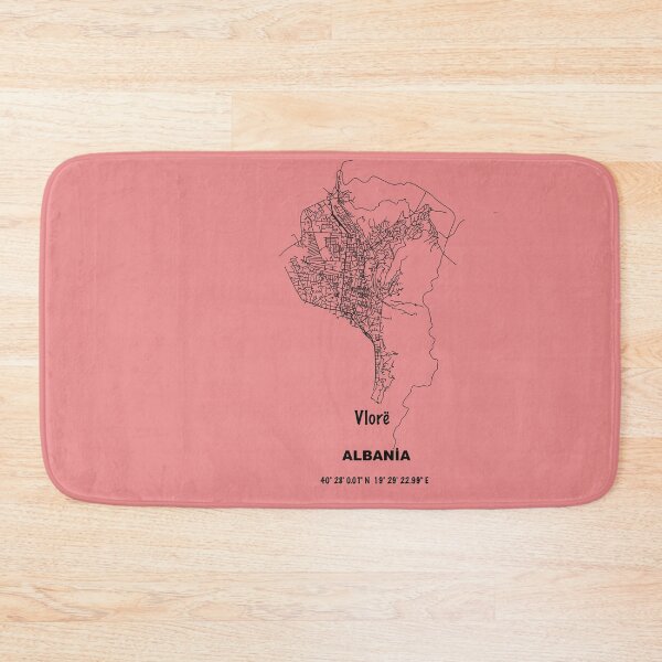 Item preview, Vlorë city road map ALBANİA simple with GPS coordinates  designed and sold by rashadat.