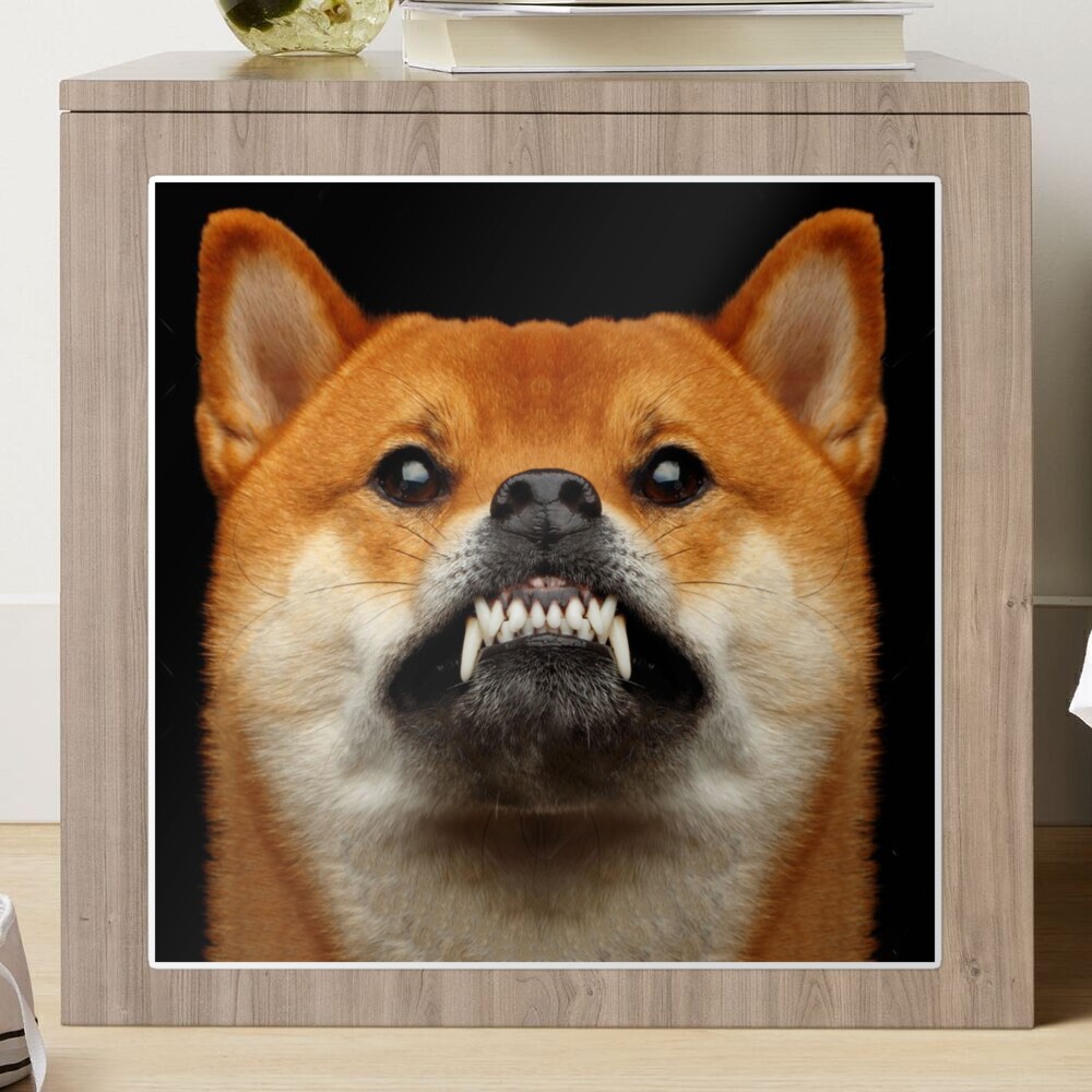 Goofy Face Shiba Inu Love Canvas Handbags