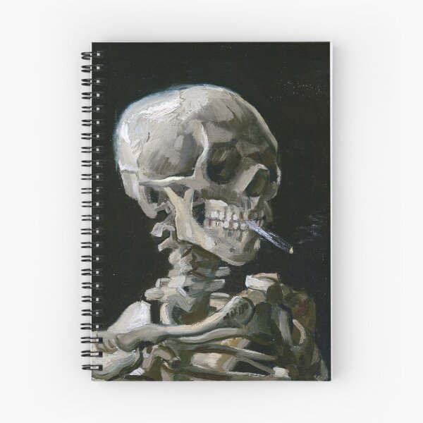 Item preview, Skull with burning cigarette - Vincent van Gogh designed and sold by TemporaryArt.
