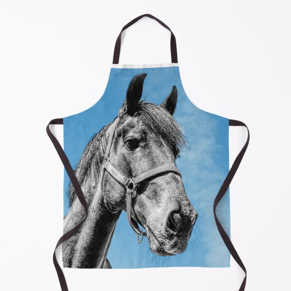 Item preview, Monochrome horse head against a blue sky designed and sold by PicsByTony.