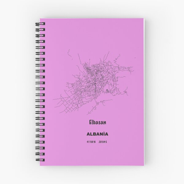 Item preview, Elbasan city road map ALBANİA simple with GPS coordinates  designed and sold by rashadat.
