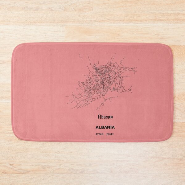 Item preview, Elbasan city road map ALBANİA simple with GPS coordinates  designed and sold by rashadat.