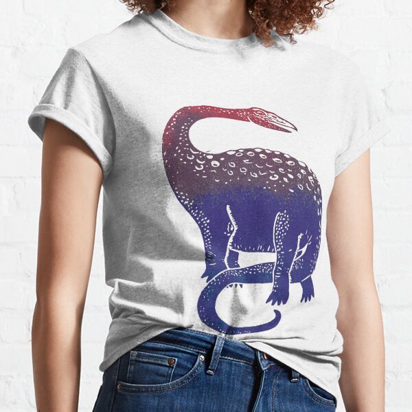 Large Friendly Titanosaur linocut Classic T-Shirt