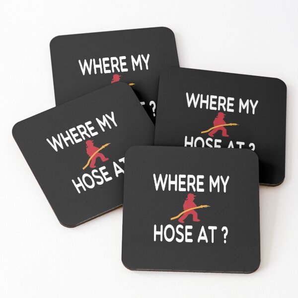 Item preview, Where My Hose At  /Firefighter Gift /Fire Fighter / Firefighting  Fireman Apparel Gift Wife Girlfriend - Funny Firefighter Gift watercolor style idea design designed and sold by Chamssou.
