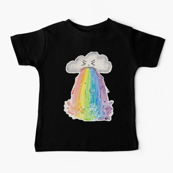 Rainbow Vomit Baby T Shirts Redbubble - rainbow barf face by roblox selling rainbow barf face toy