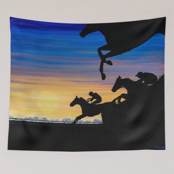 Item preview, Newmarket Race Horses at Sunrise Painting designed and sold by Tom Crittenden.