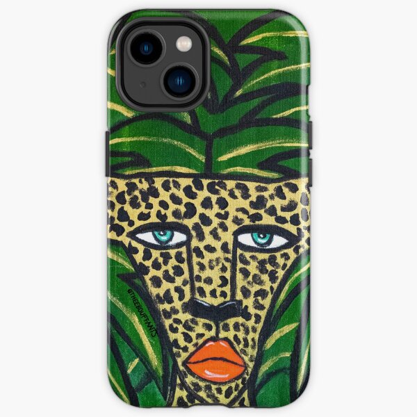 Cheetah On Green Leaves iPhone Tough Case