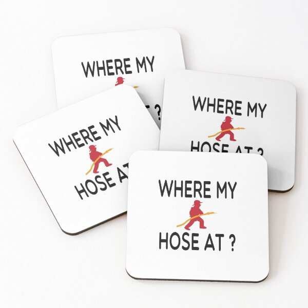 Item preview, Where My Hose At  /Firefighter Gift /Fire Fighter / Firefighting  Fireman Apparel Gift Wife Girlfriend - Funny Firefighter Gift watercolor style idea design designed and sold by Chamssou.