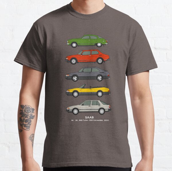 Saab Classic Car Outline Illustration Classic T-Shirt