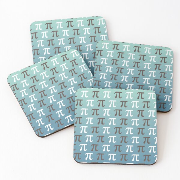 Item preview, Math Pi Symbol Pattern Blue and Teal designed and sold by oddmatter.