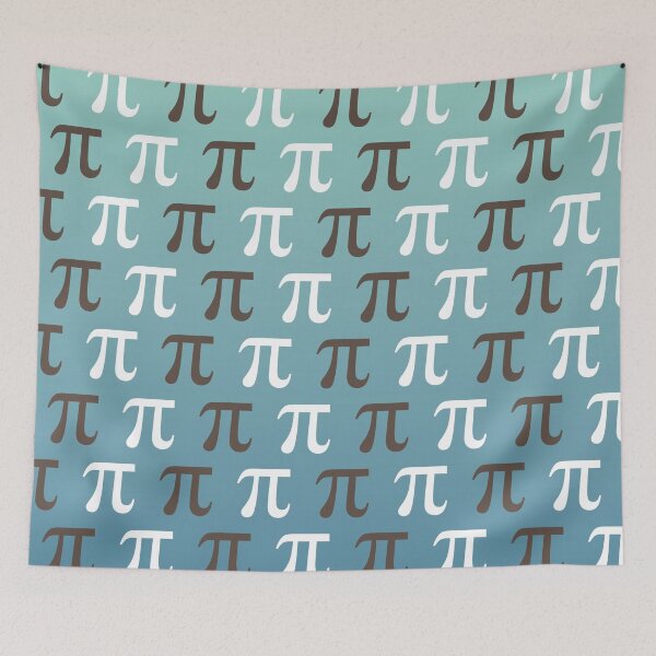 Item preview, Math Pi Symbol Pattern Blue and Teal designed and sold by oddmatter.