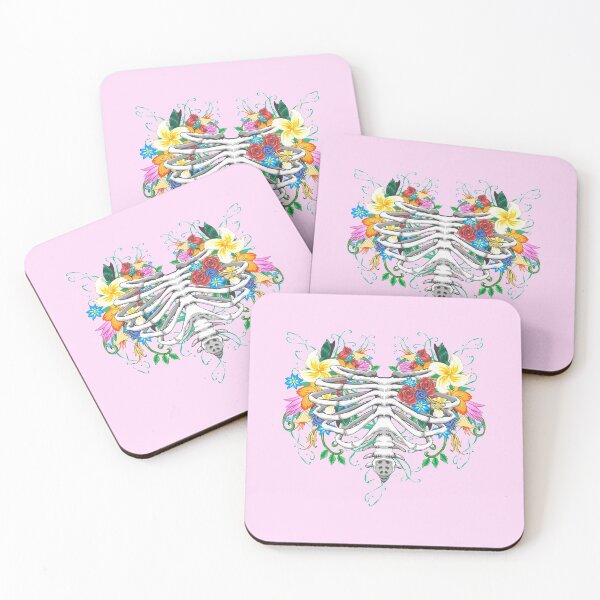 Item preview, Womens Radiology X-Ray Tech Floral Rib Cage Skeleton Flowers designed and sold by GriffsGraphix.