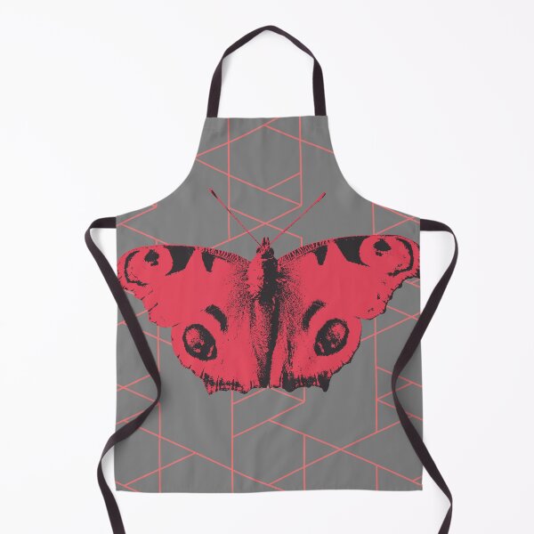 Item preview, Butterfly Peacock geometric pink grey designed and sold by JillBusbyArt.