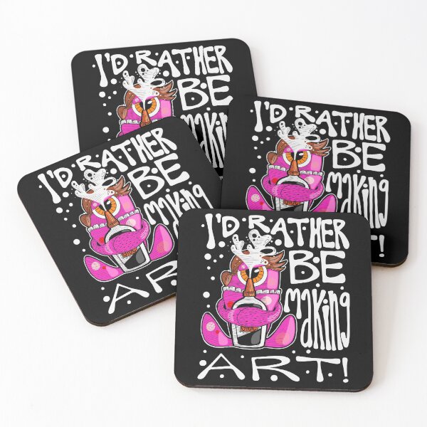 Item preview, I'd Rather Be Making Art Monster with Squirting Glue designed and sold by thecraftace.