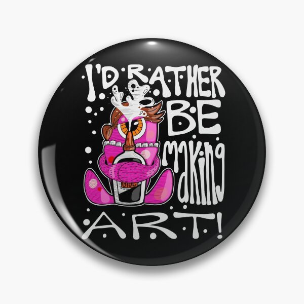 Item preview, I'd Rather Be Making Art Monster with Squirting Glue designed and sold by thecraftace.