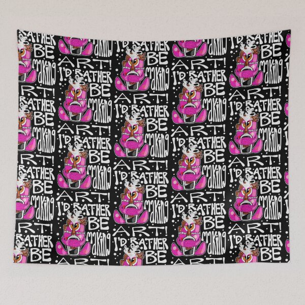 Item preview, I'd Rather Be Making Art Monster with Squirting Glue designed and sold by thecraftace.