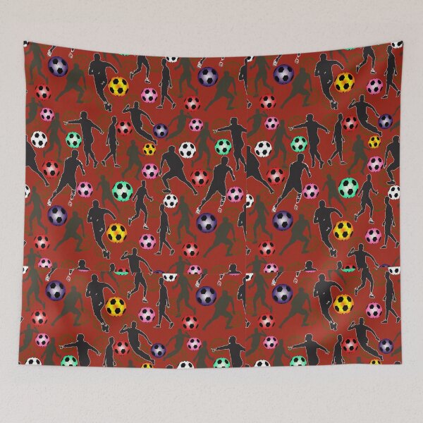 Item preview,  Football Players Pattern with red background designed and sold by SueSakpal.