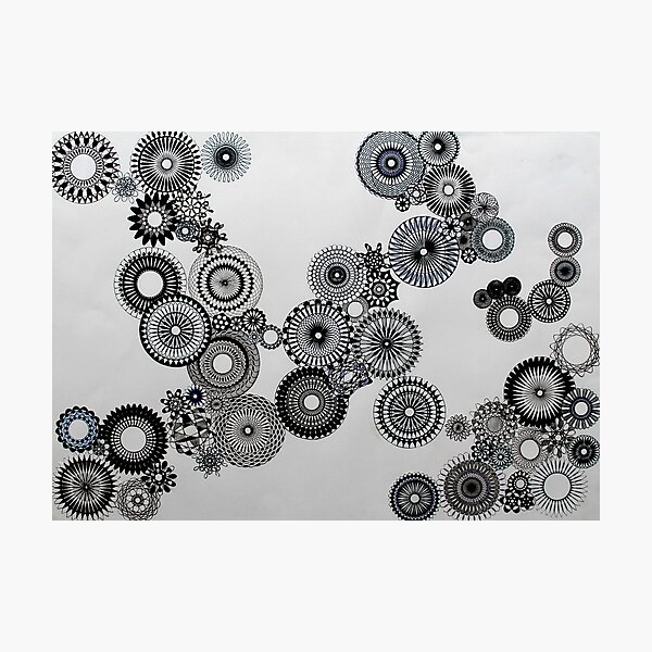 Abstract Black and white spiral fun! Photographic Print