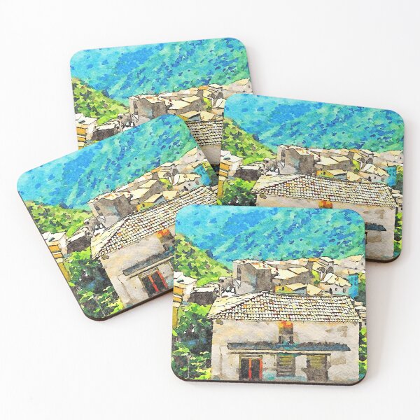 Item preview, Landscape with village and house designed and sold by Giuseppe Cocco.