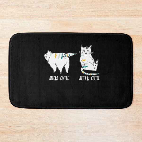 Item preview, Before Coffee After Coffee Cat Coffee Kitten designed and sold by MooonTees.