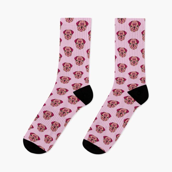 Item preview, Geometric Dog Pug - Pink designed and sold by Geometricshow.