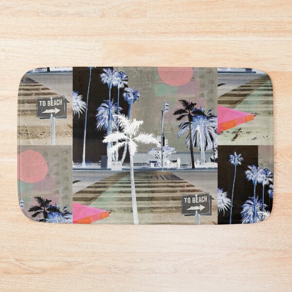 Item preview, Venice Beach Urban Pop Art California Retro Funky Vintage Palmtree Los Angeles City Modern Art Collage designed and sold by ExquisiteShots.