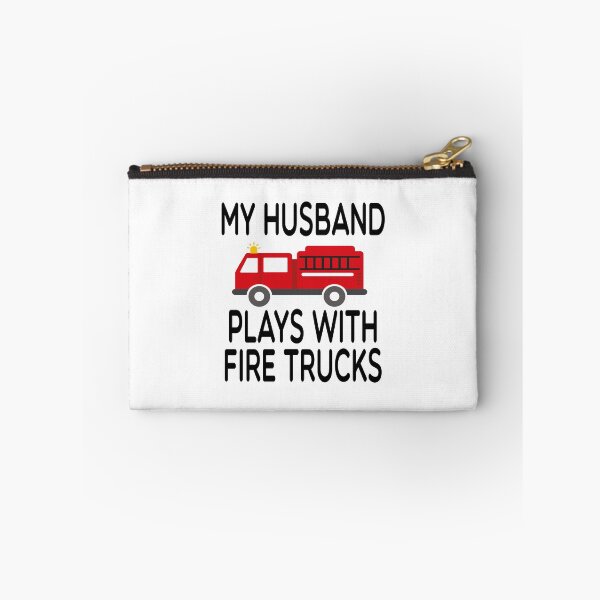Item preview, my Husband Plays With Fire Trucks  /Firefighter Gift /Fire Fighter / Firefighting  Fireman Apparel Gift Wife Girlfriend - Funny Firefighter Gift watercolor style idea design designed and sold by Chamssou.