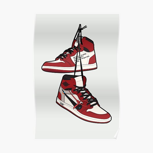 Retro Chicago Inspired Illustration | Hypebeast Wall Decor | Sneakerhead Art Poster