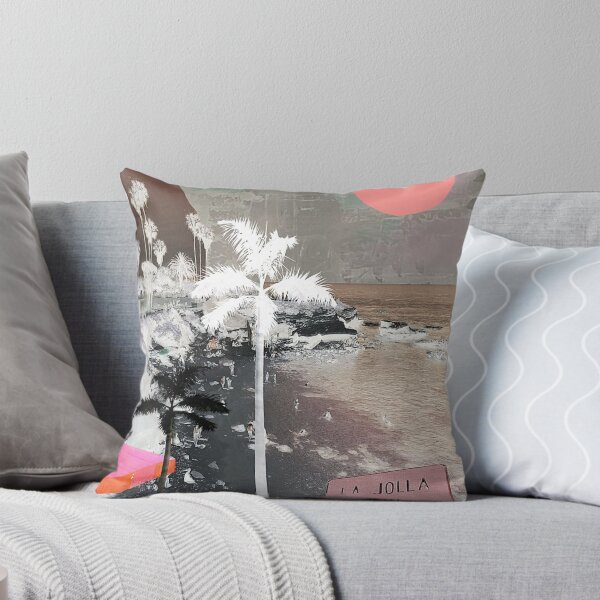Item preview, La Jolla Cove Urban Pop Art San Diego California Modern Art Funky Palmtree Vintage Beach Ocean Wanderlust designed and sold by ExquisiteShots.