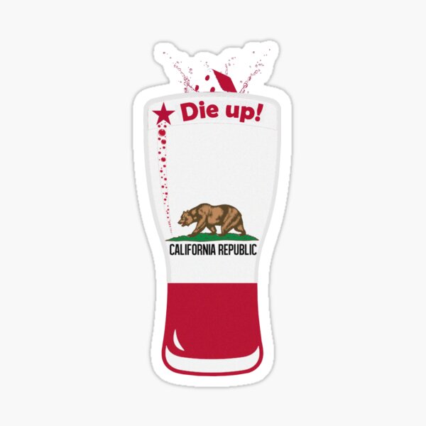 "California Flag, Beer Die, Snappa, Die up" Sticker for Sale by CO