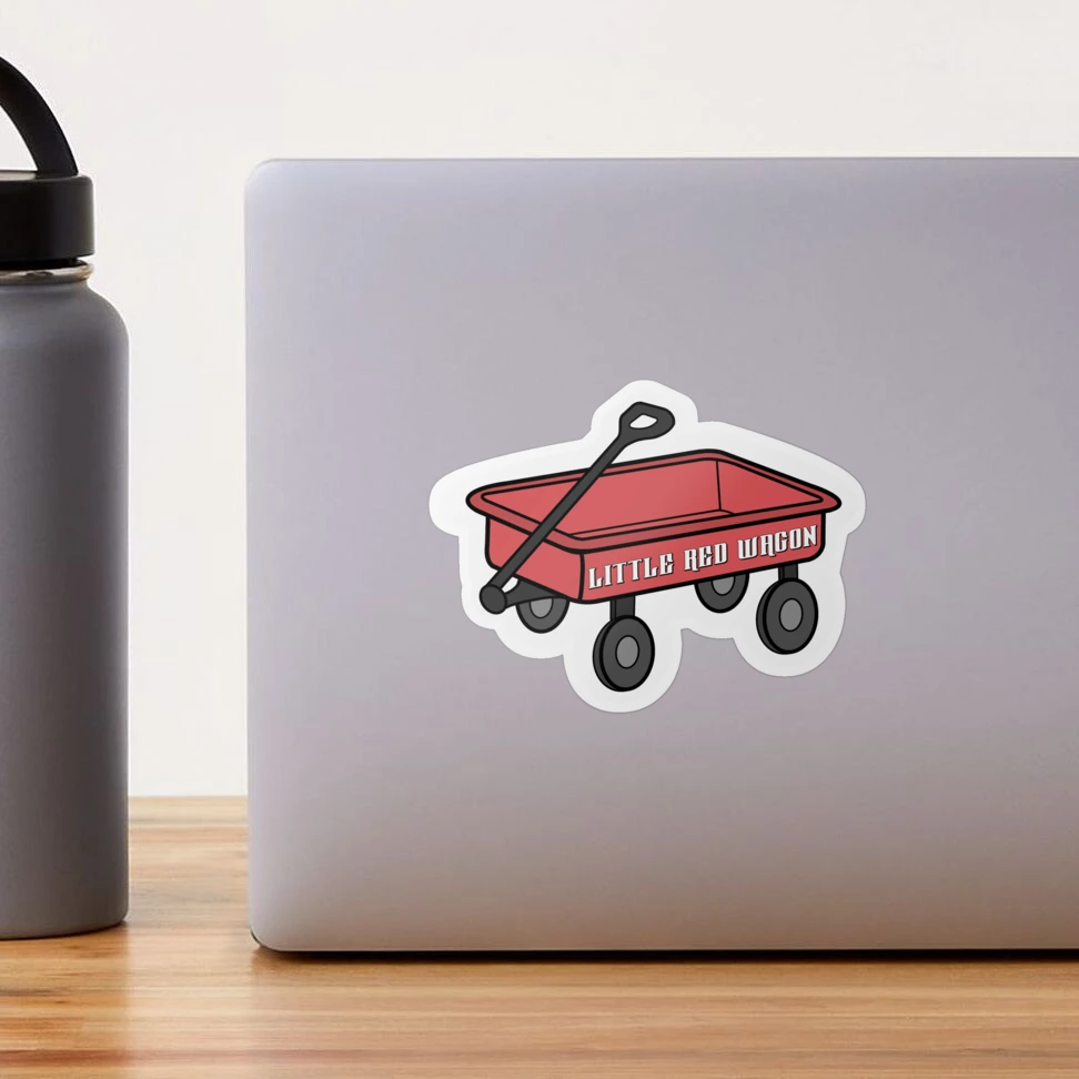 Vintage Red Wagon Party Supply Stickers