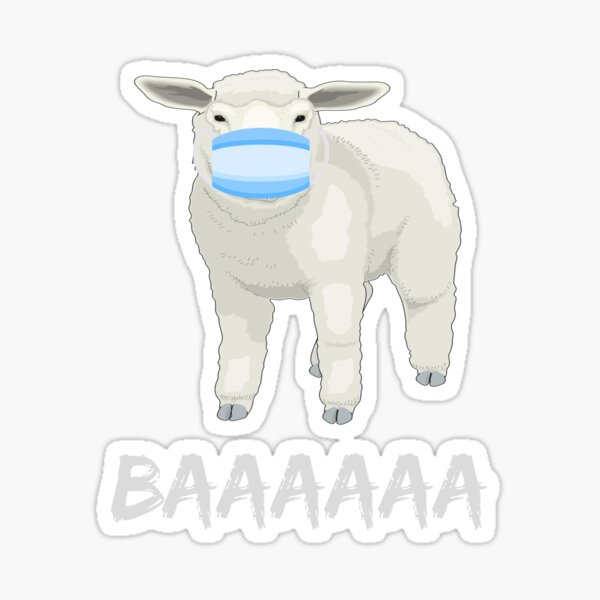 Sheep or sheeple anti mask shirt or mask Sticker