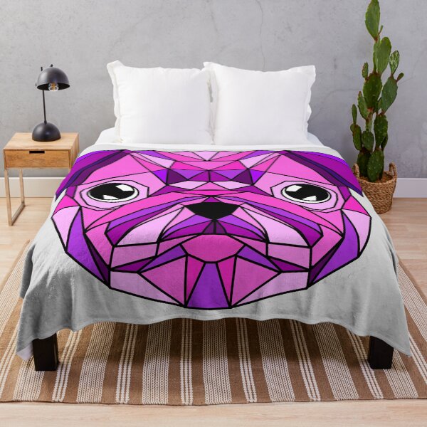 Item preview, Geometric Dog Pug - Purple designed and sold by Geometricshow.