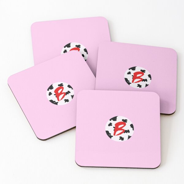 Item preview, red letter b in cow print circle  designed and sold by shaynaaaa.