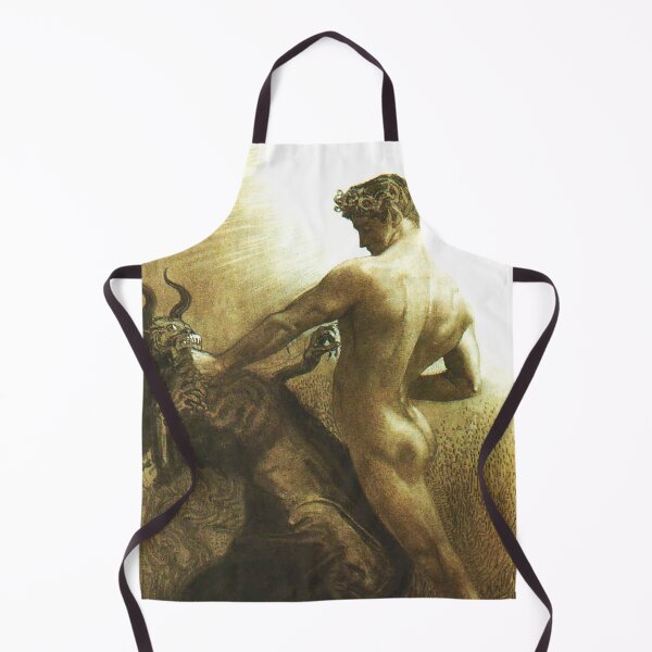 Item preview, HD- Fighting the beast, by Sascha Schneider (1900 aprox)  HIGH DEFINITION designed and sold by MINDTHECHERRY.