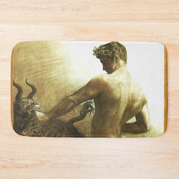 Item preview, HD- Fighting the beast, by Sascha Schneider (1900 aprox)  HIGH DEFINITION designed and sold by MINDTHECHERRY.