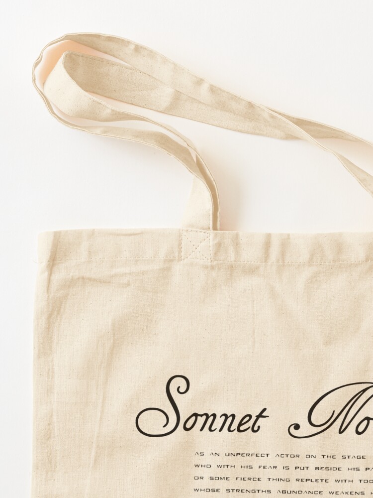 Alternate view of Shakespeare Sonnet No. 23 Tote Bag